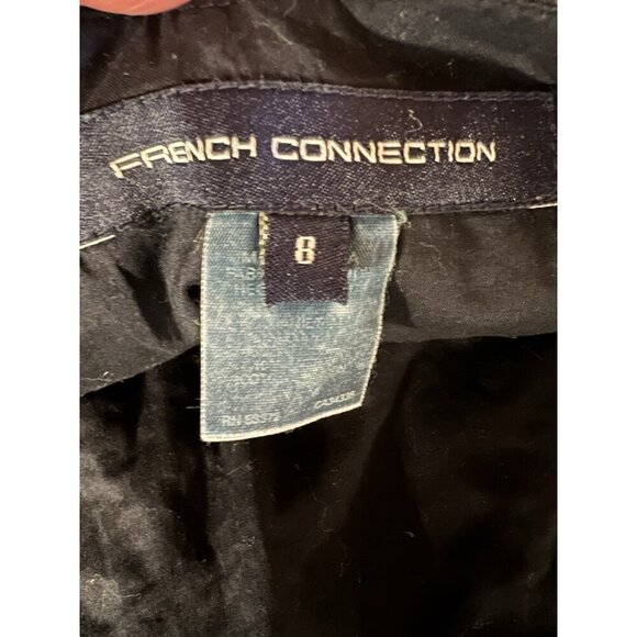 Vintage 90s French Connection colorful embroidered black a-line skater skirt 8 - Picture 4 of 9